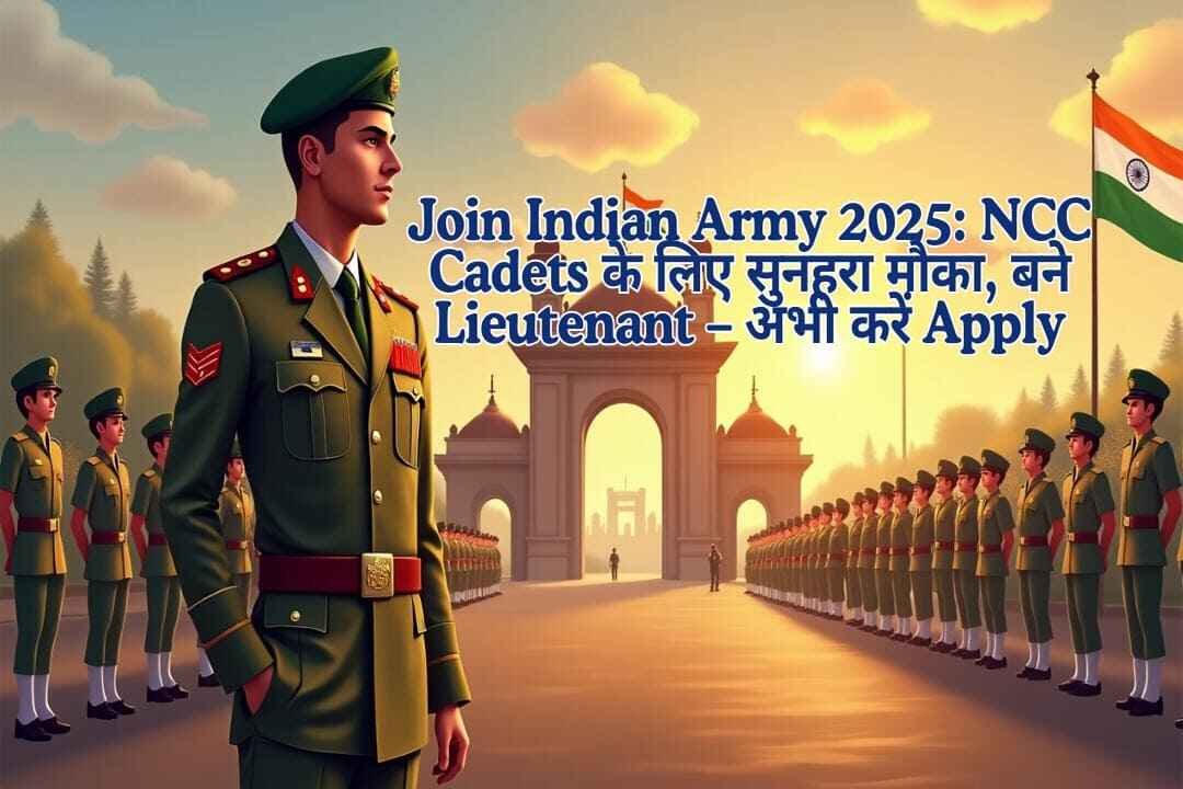 Join Indian Army 2025: NCC Cadets के लिए सुनहरा मौका, बने Lieutenant – अभी करें Apply